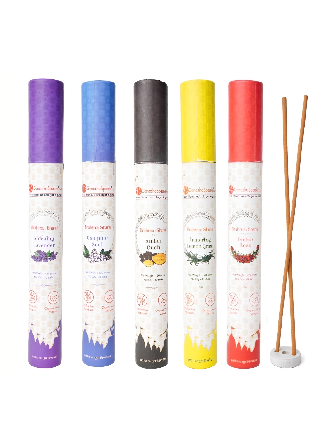 

GaneshaSpeaks 5-Pcs Brown Wooden Incense Sticks With Fragrance