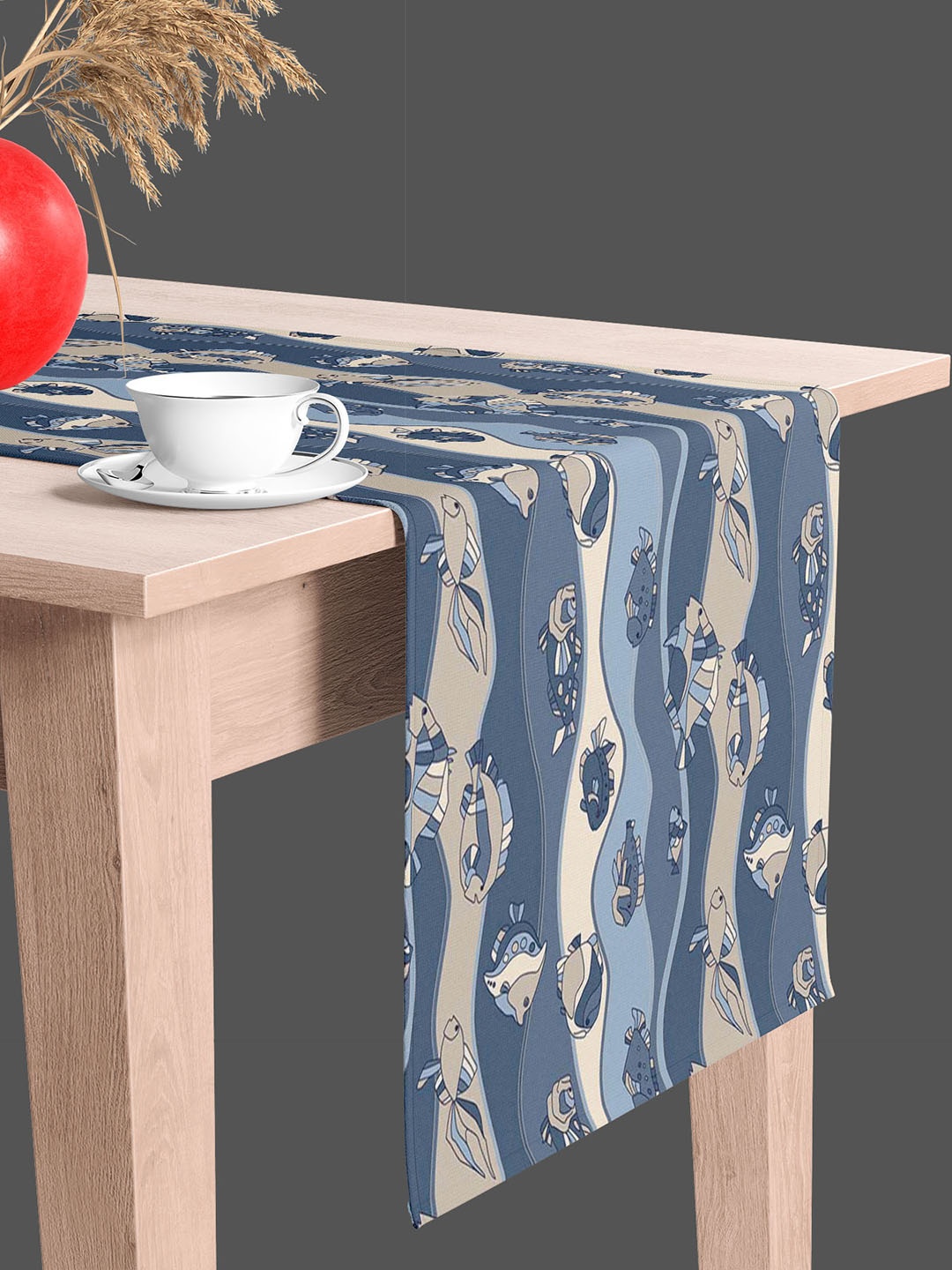 

ArtzFolio Blue & Grey Digital Printed Table Runner