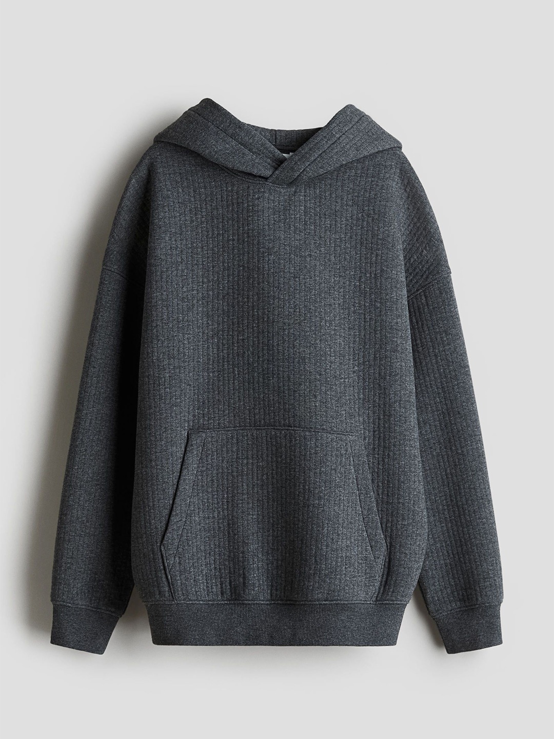 

H&M Boys Ribbed Hoodie, Grey