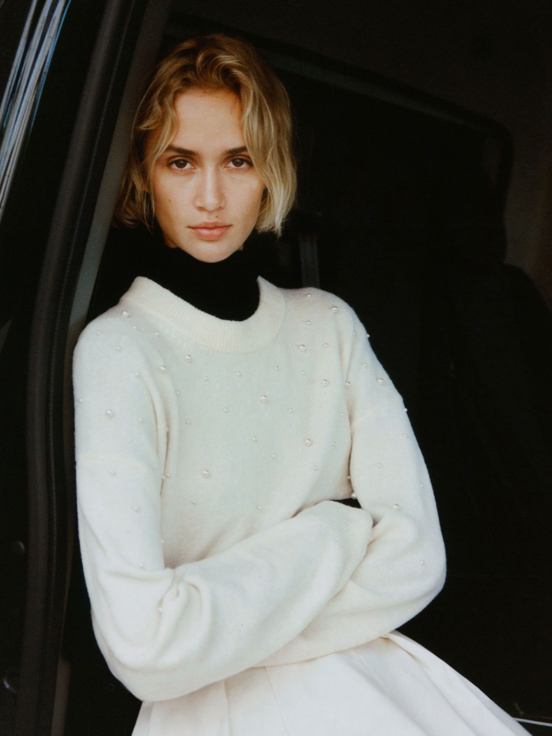 

H&M Embellished Jumper, White