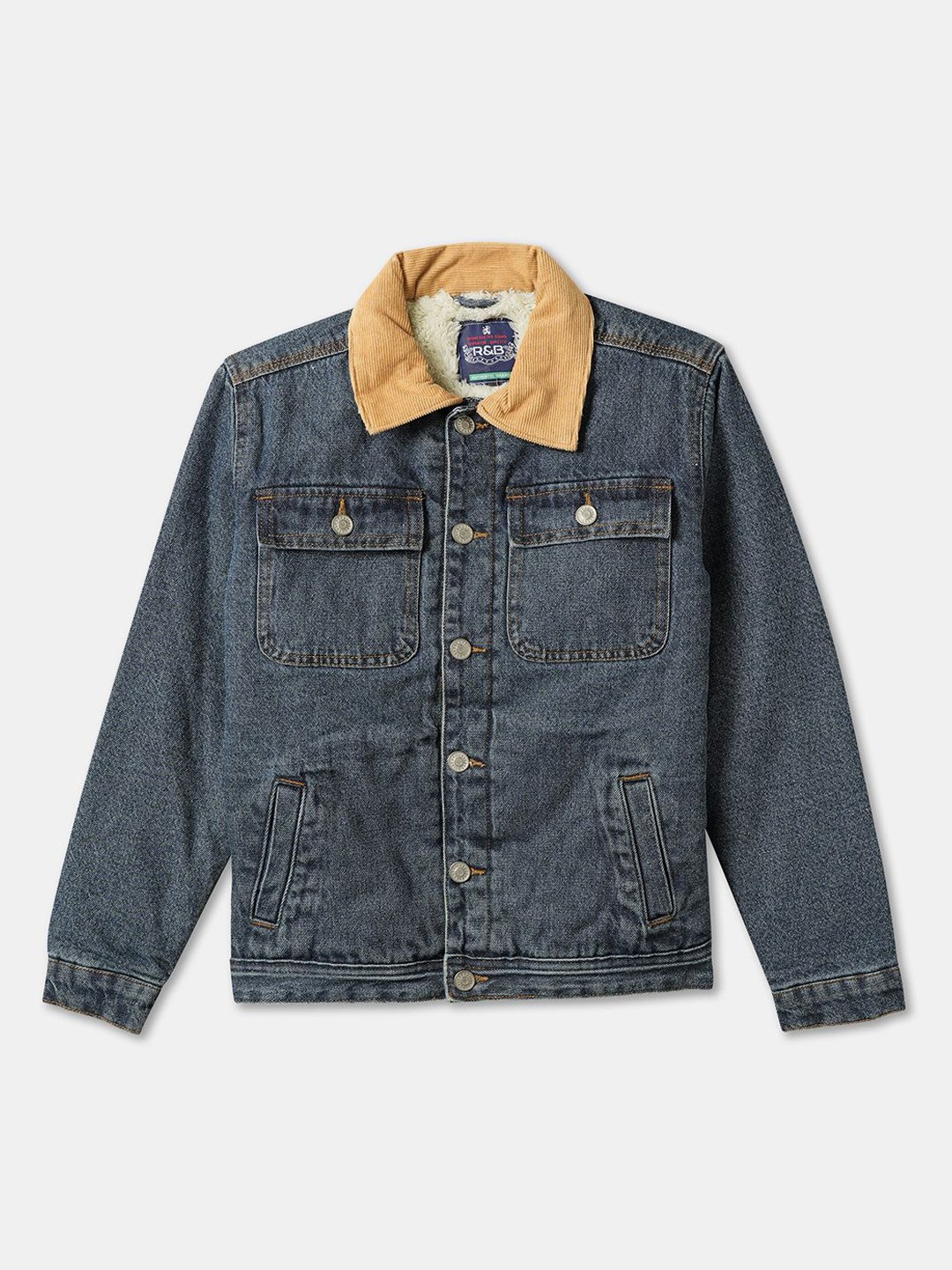 

R&B Boys Washed Denim Jacket, Blue