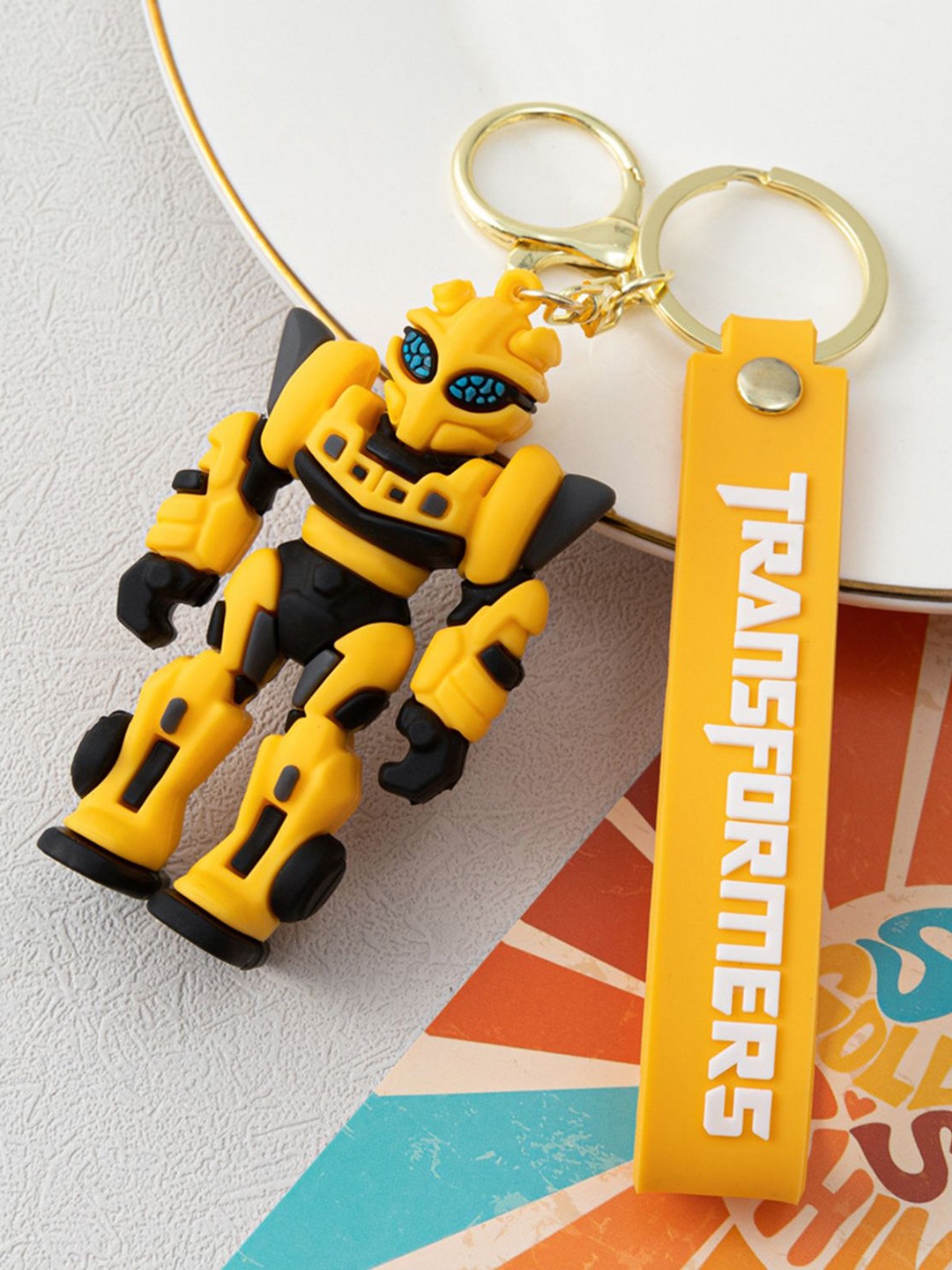 

Flenzy Silicone 3D Transformer Key chain, Yellow