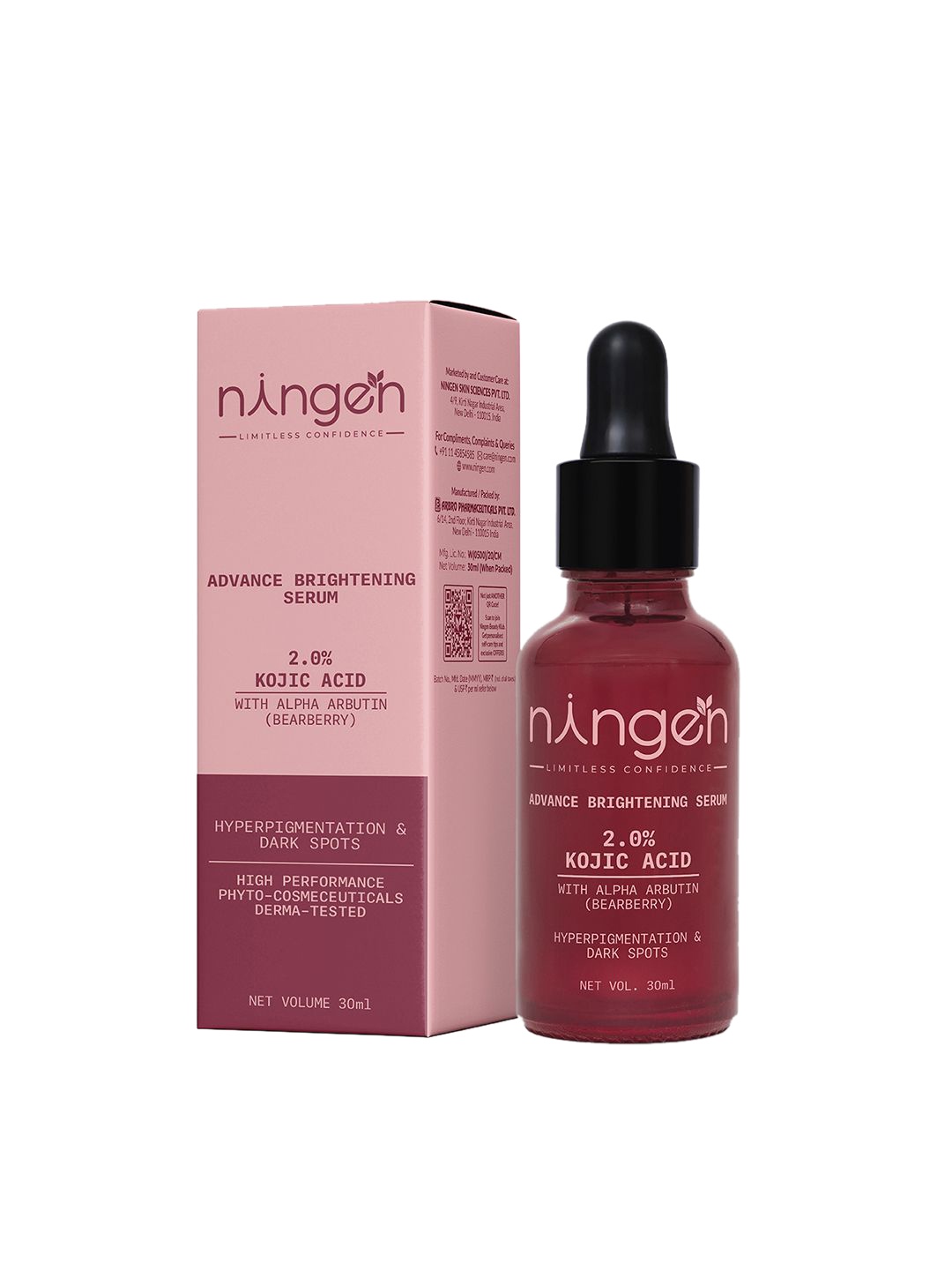 

Ningen Advanced Brightening Serum- 30 ml, Maroon