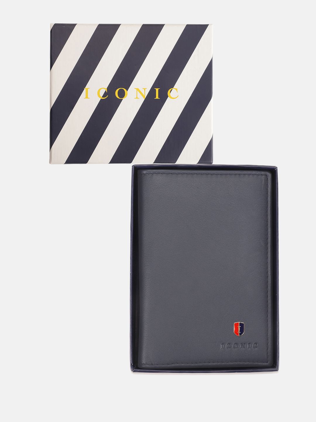 

Iconic Men Leather Passport Holder, Blue