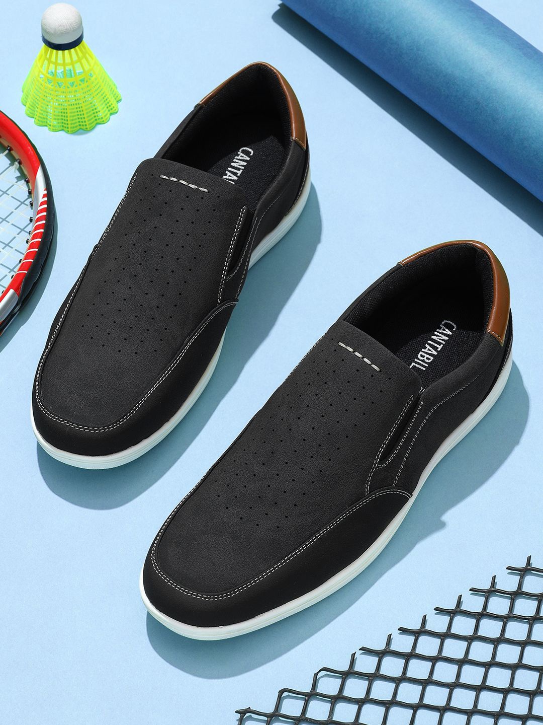 

Cantabil Men PU Loafers, Grey