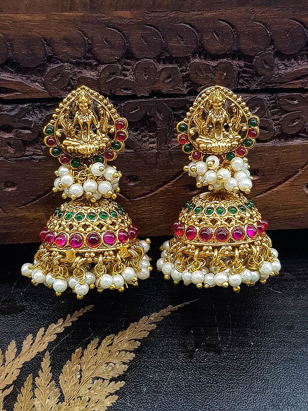 

GRIIHAM Contemporary Jhumkas Earrings, Multi
