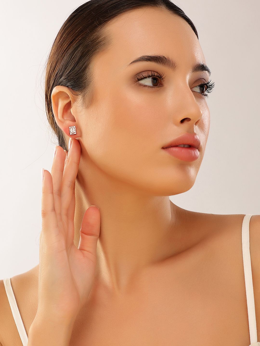 

JUPRA Geometric Studs Earrings, Rose gold