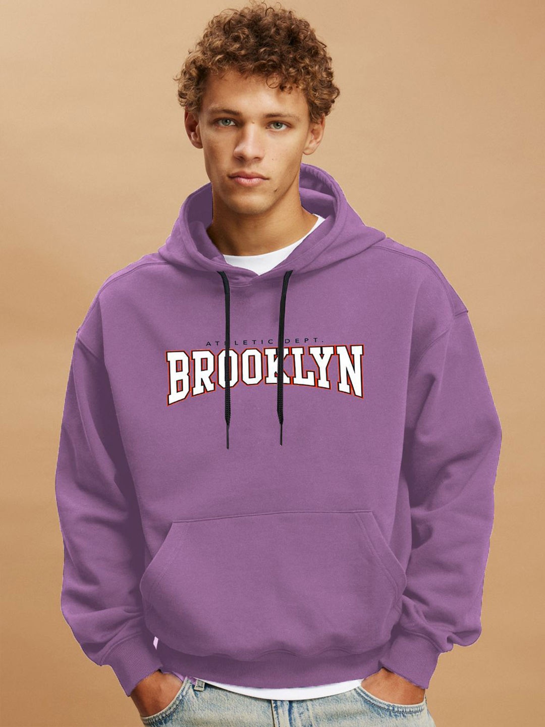 

CLAFOUTIS Men Hooded Sweatshirt, Lavender