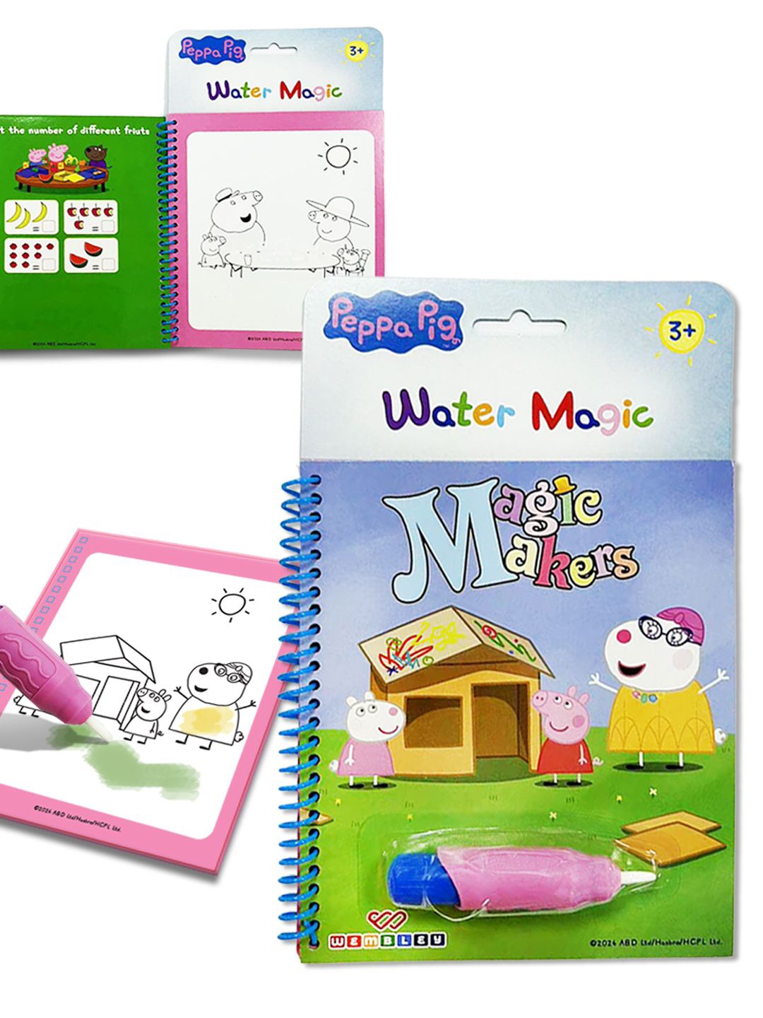 

WEMBLEY Pink & Blue Peppa Pig Reusable Water Magic Boards DIY Activity Set