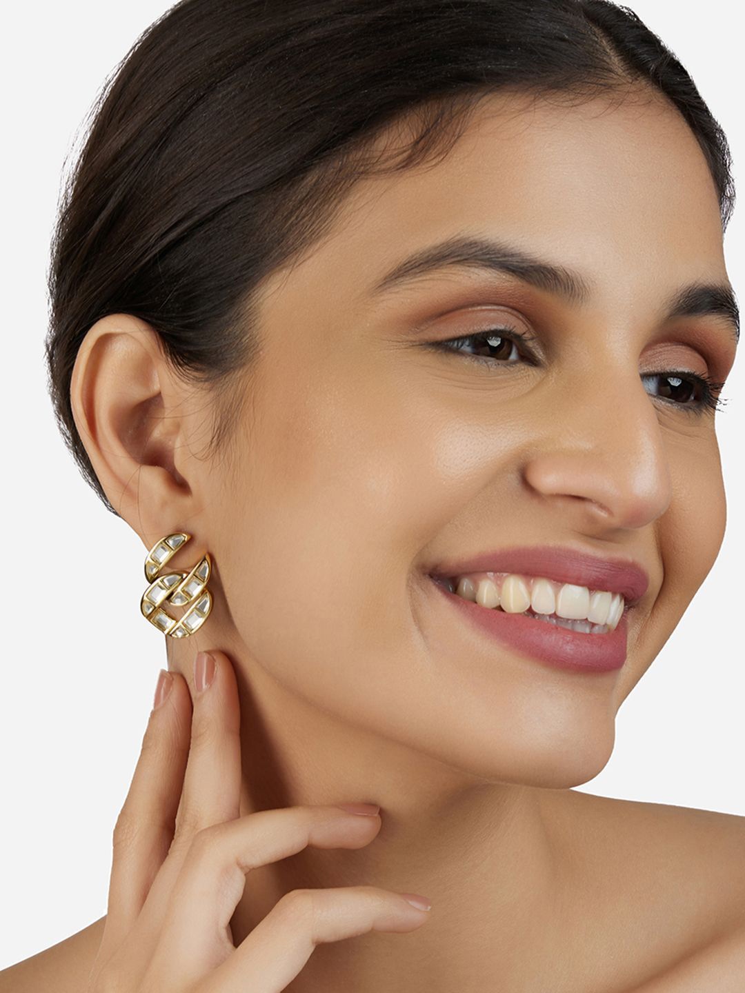 

Isharya Contemporary Studs Earrings, Gold