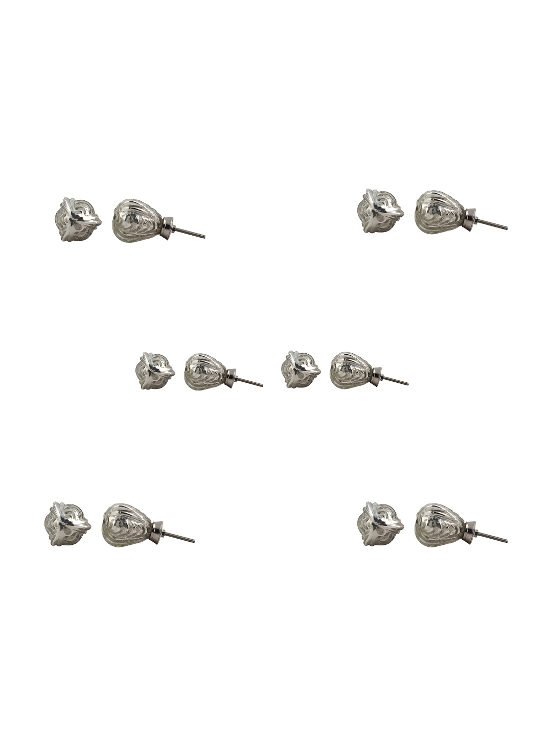 

Indianshelf 6Pcs Textured Glass Avocado Knobs, Silver