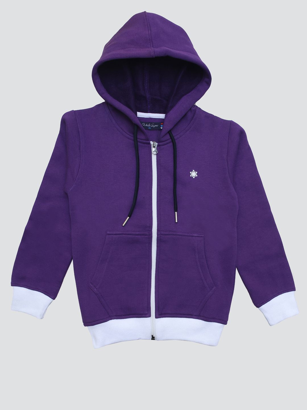 

White Snow Girls Long Sleeves Regular Sweatshirt, Purple
