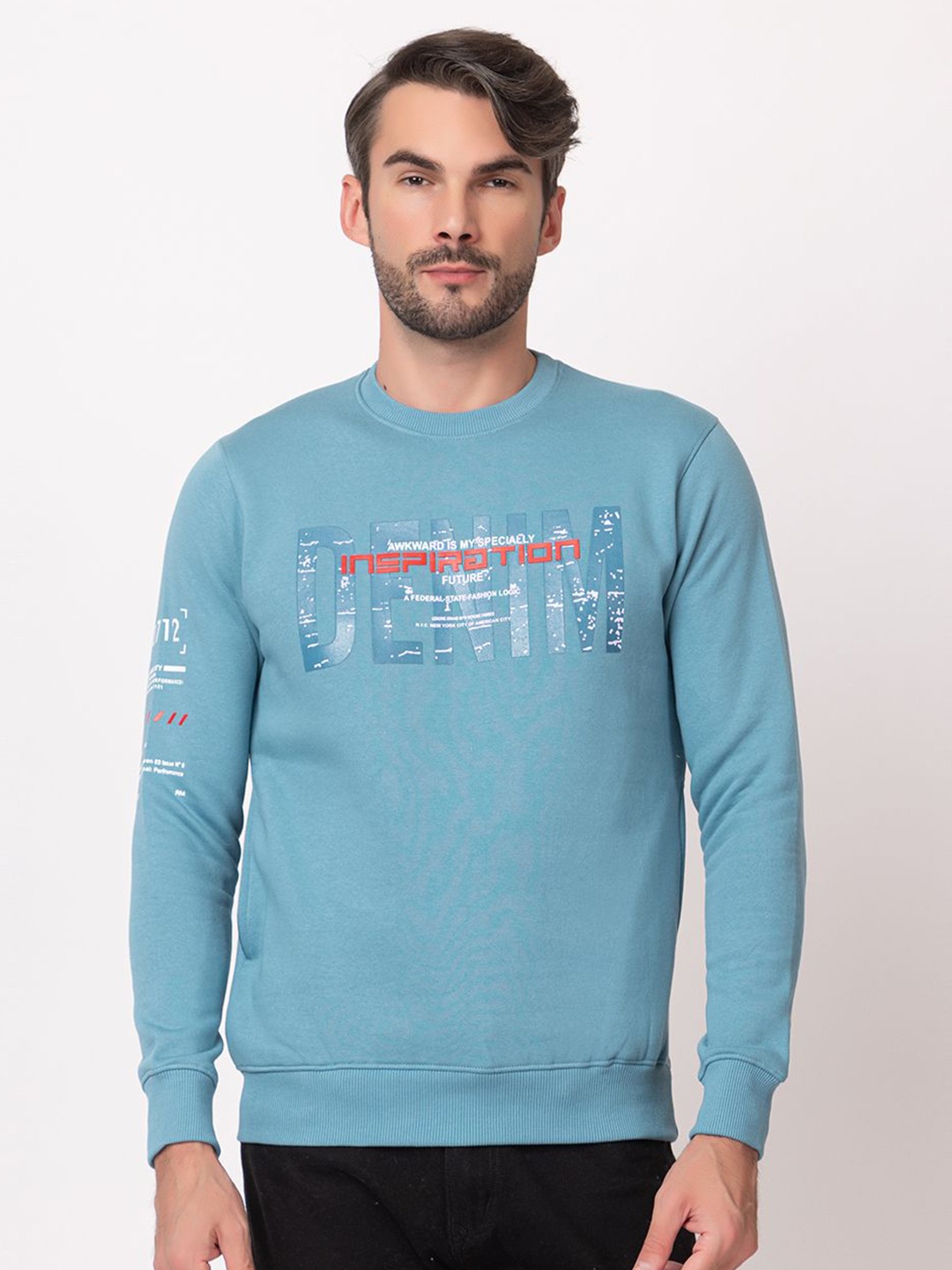 

ARIIX Men Printed Sweatshirt, Blue