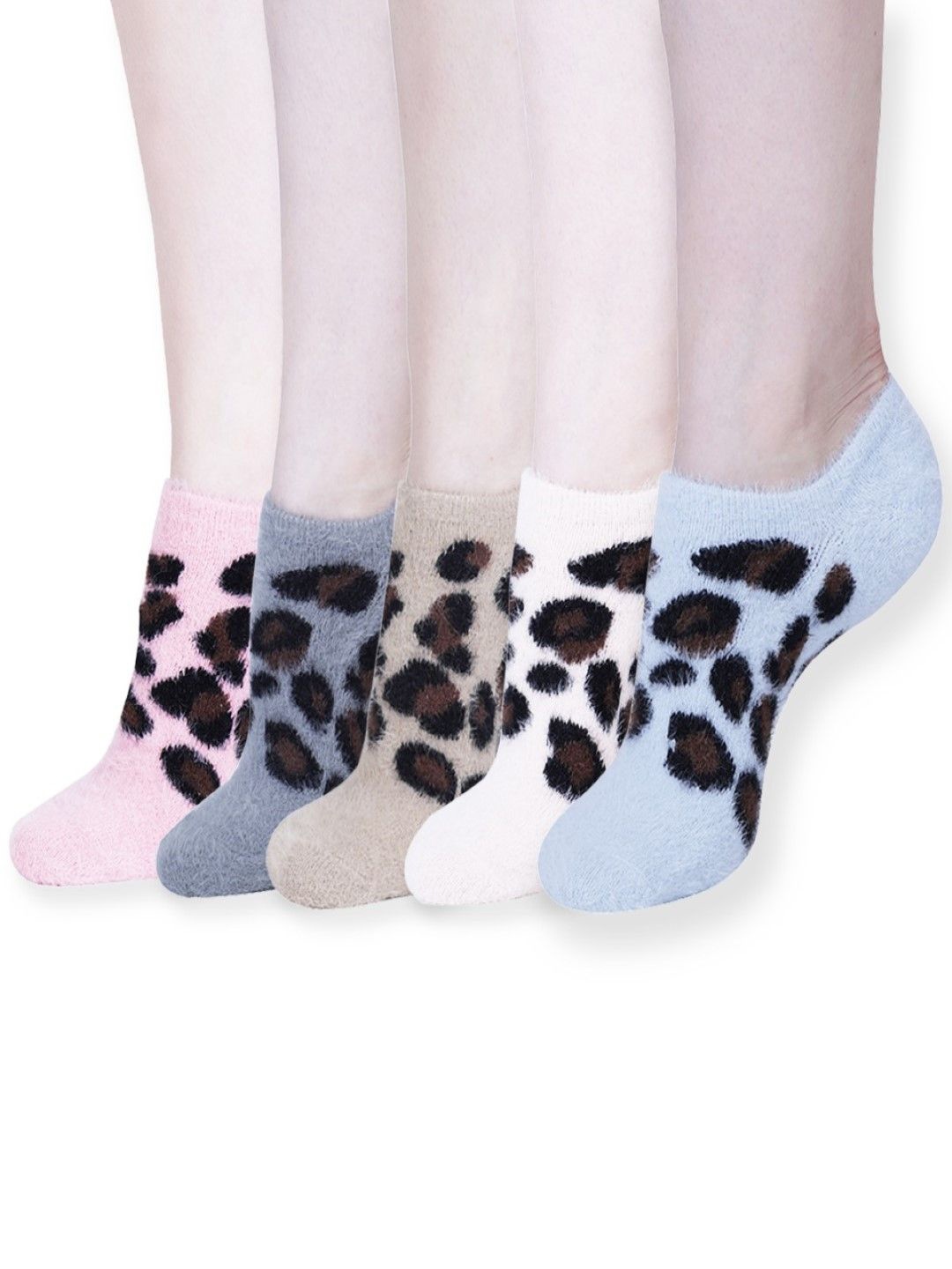 

Dollar Women Pack Of 5 Patterned Shoe Liners, Pink