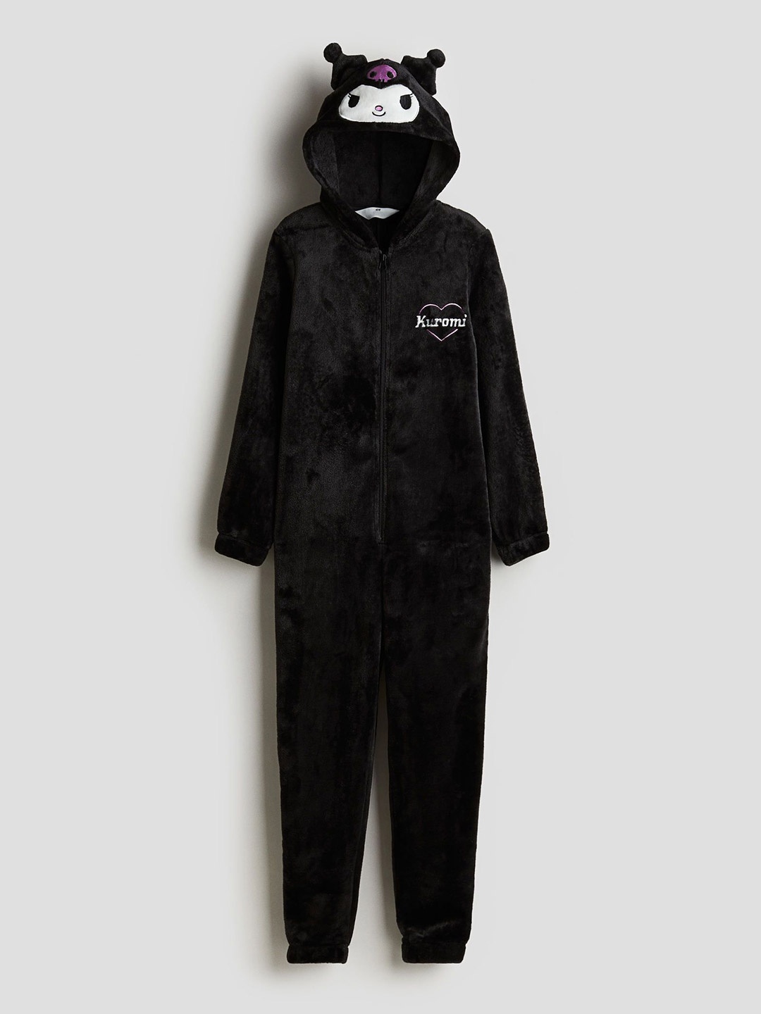

H&M Girls Ear-Detail All-In-One Suit, Black