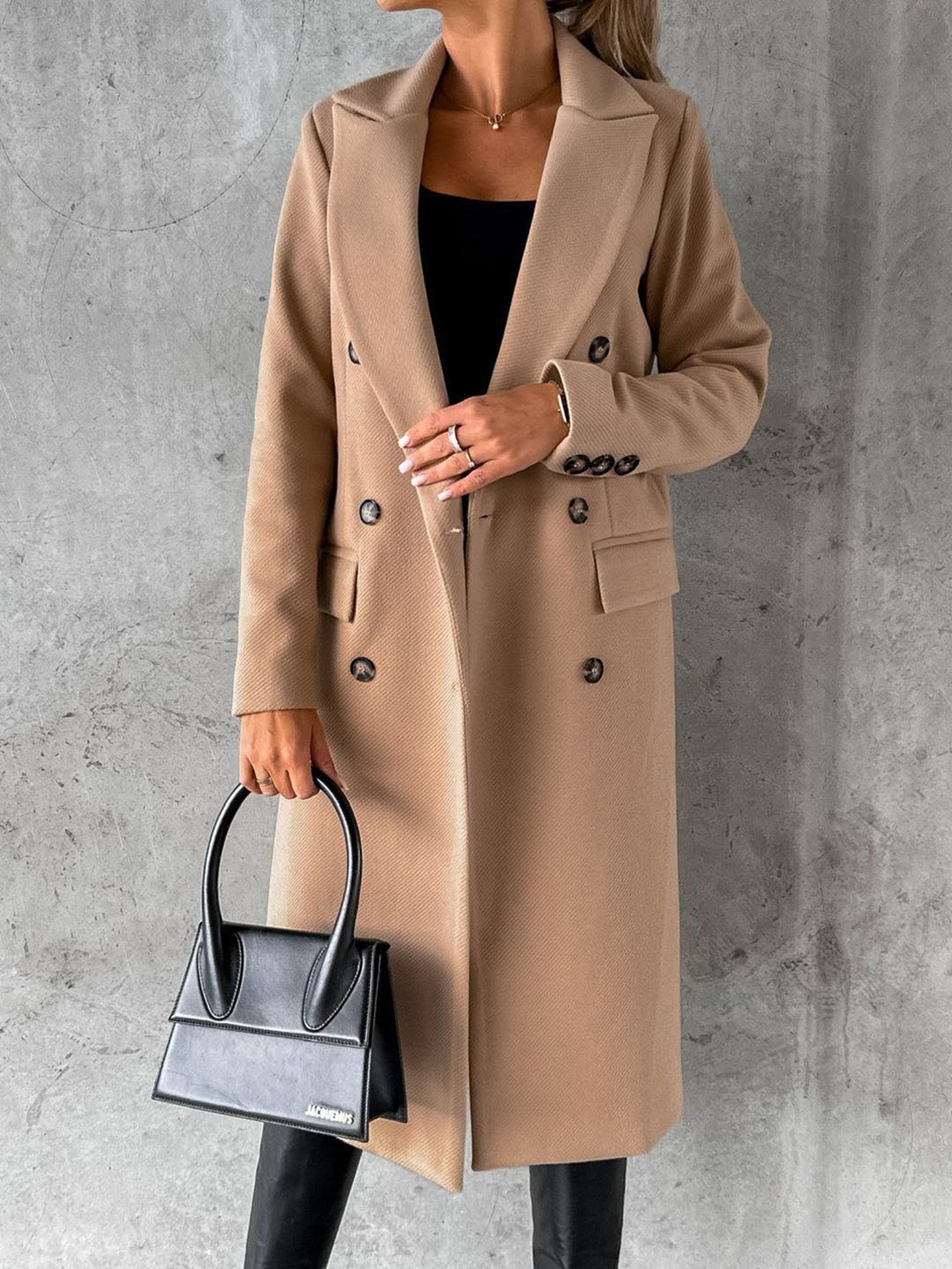 

StyleCast Women Longline Open Front Jacket, Brown