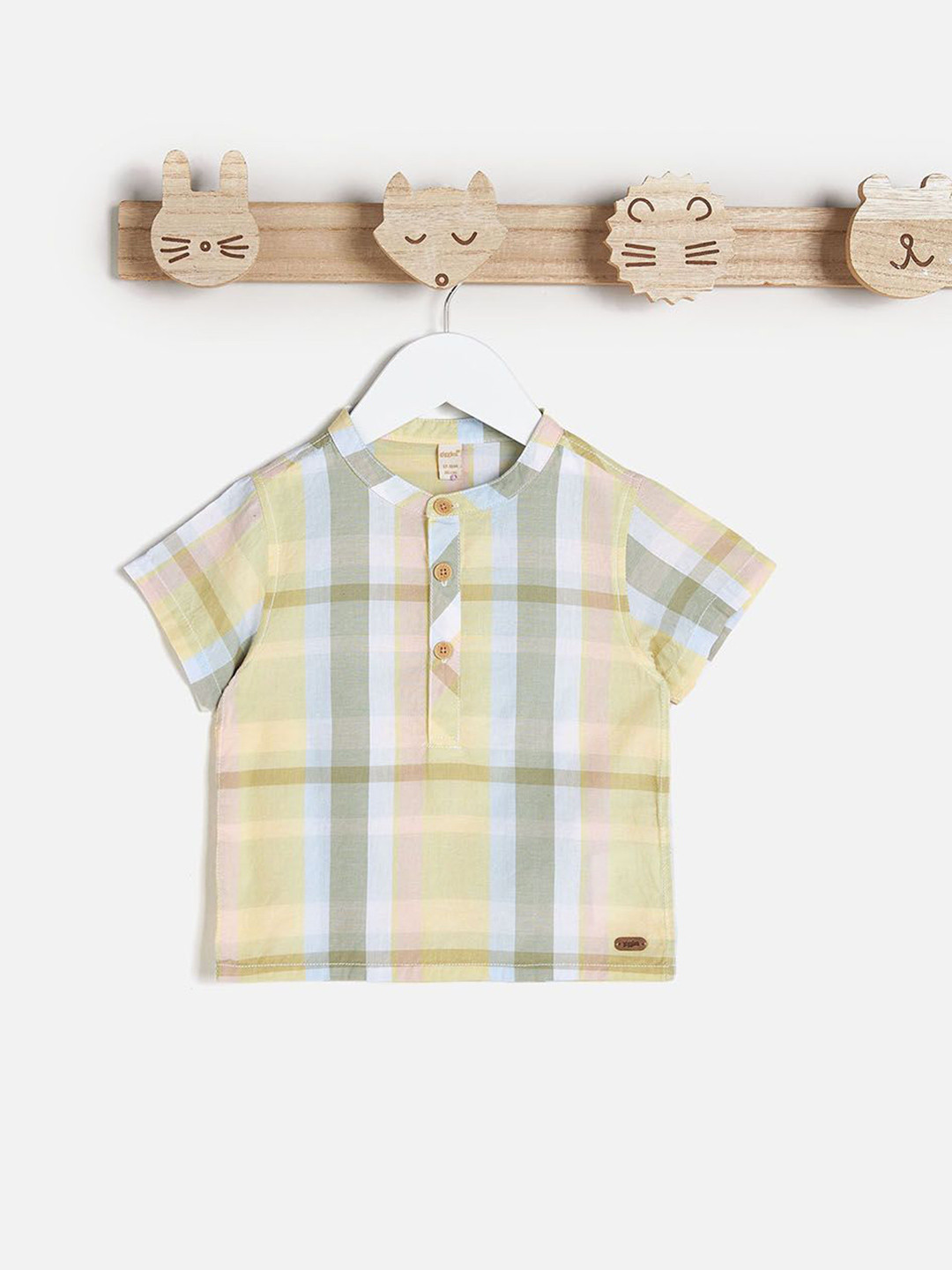 

Giggles by Babyshop Boys Opaque Checked Casual Shirt, White