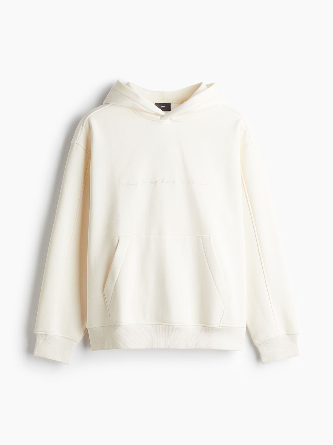 

H&M Loose Fit Printed Hoodie, White