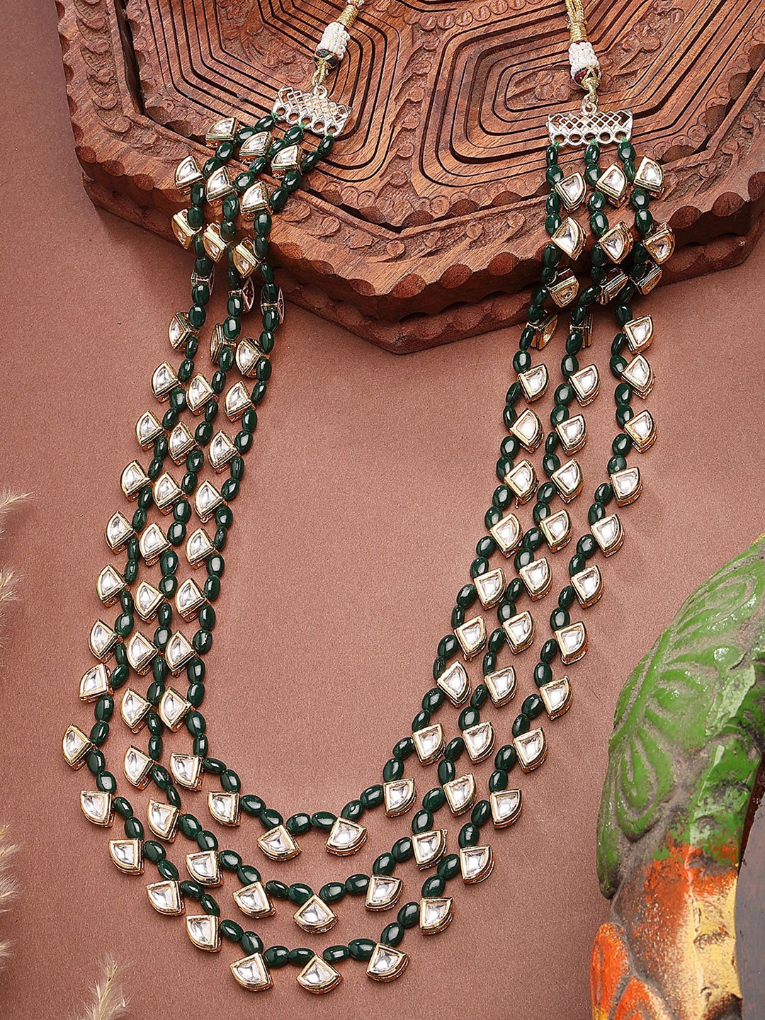 

KARATCART Men Gold-Plated Necklace, Green