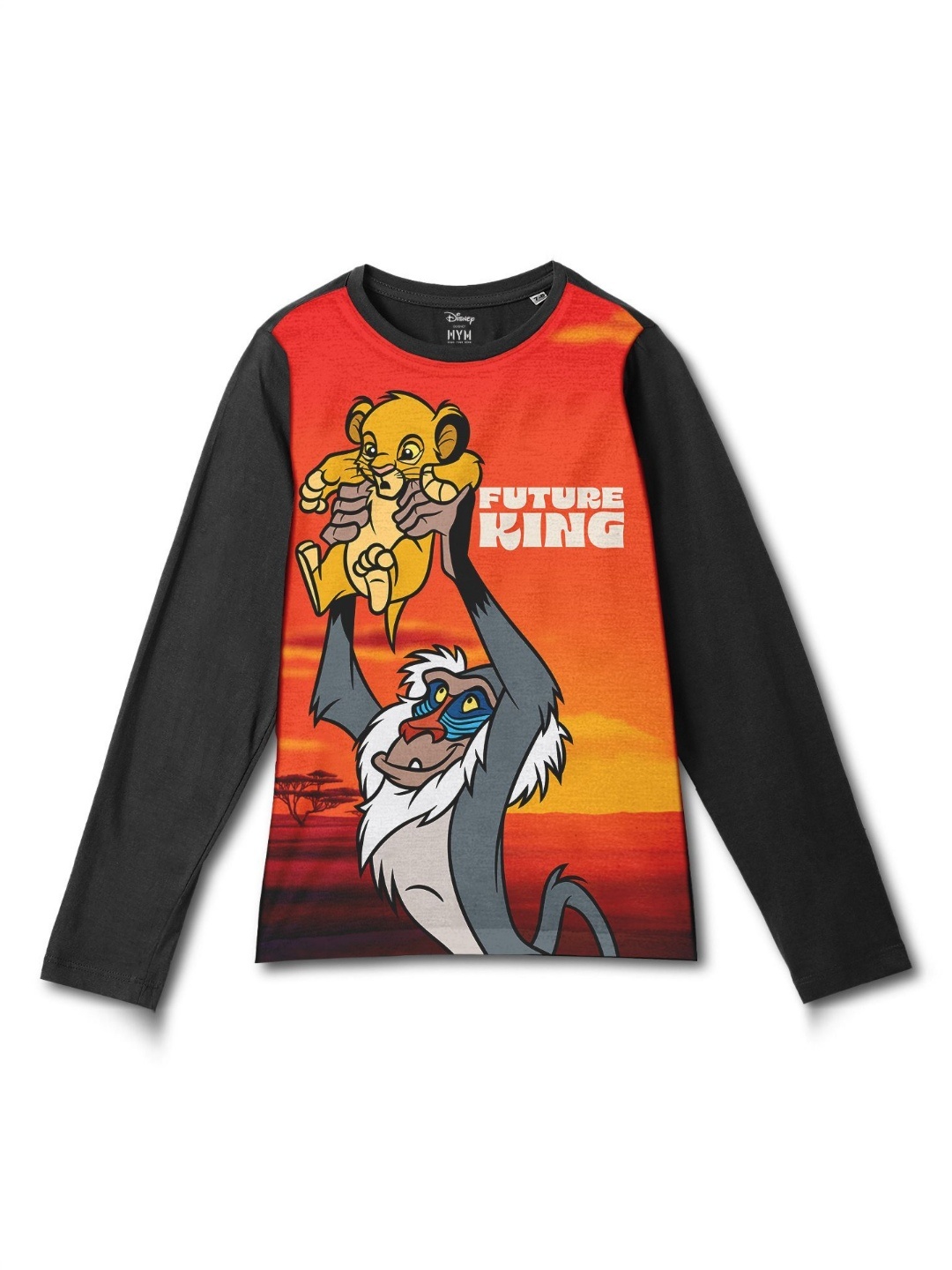 

Wear Your Mind Boys Lion King Printed Applique T-shirt, Black