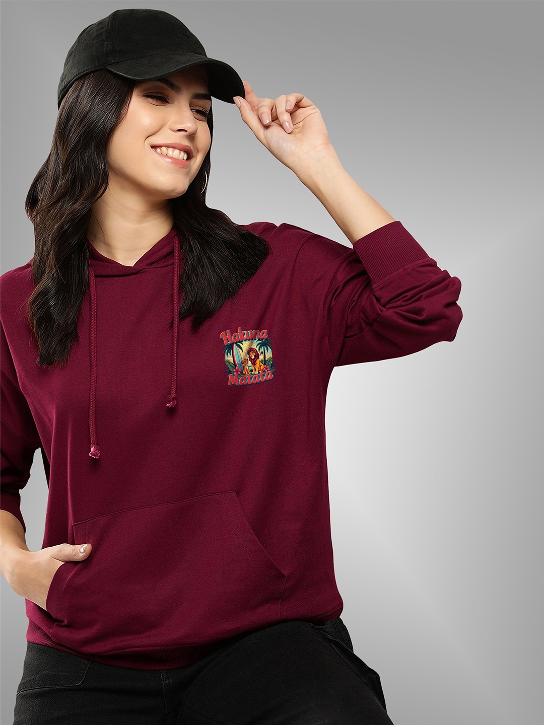 

BAESD Unisex Long Sleeves Hooded Sweatshirt, Maroon