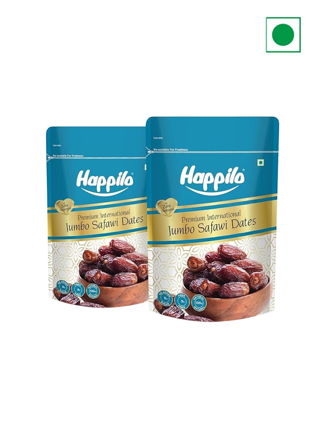 

Happilo 2 Pcs Premium Safawi Jumbo Dates 200 g, Blue