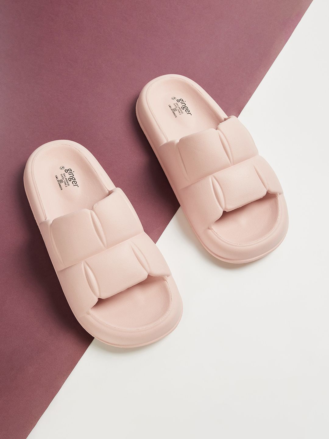 

Ginger by Lifestyle Women Rubber Sliders, Pink