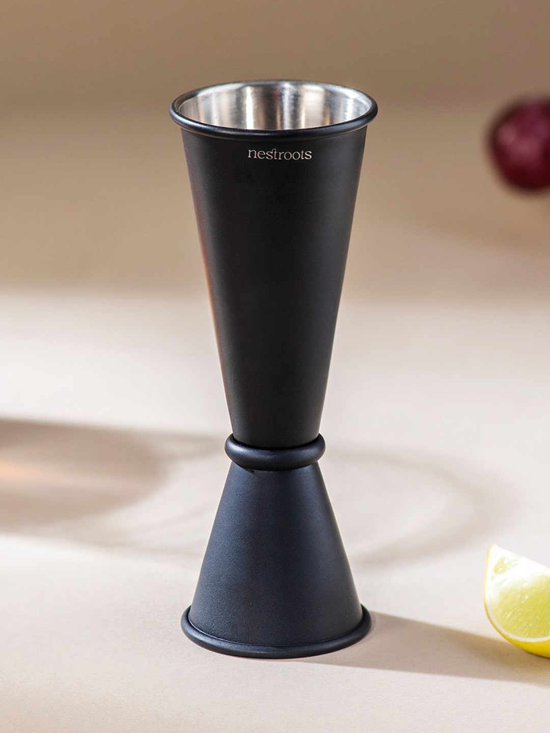 

nestroots Black Stainless Steel Cocktail & Mocktail Peg Measure