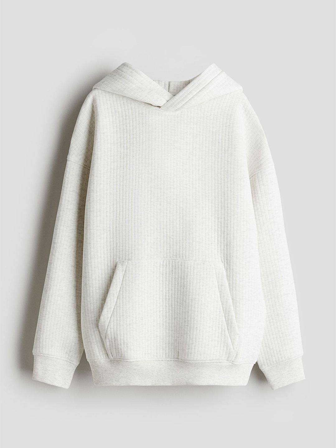 

H&M Boys Ribbed Hoodie, White