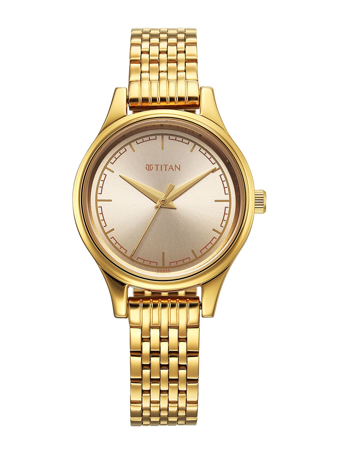 

Titan Women Brass Dial & Stainless Steel Bracelet Style Straps Analogue Watch 2679YM02, Cream