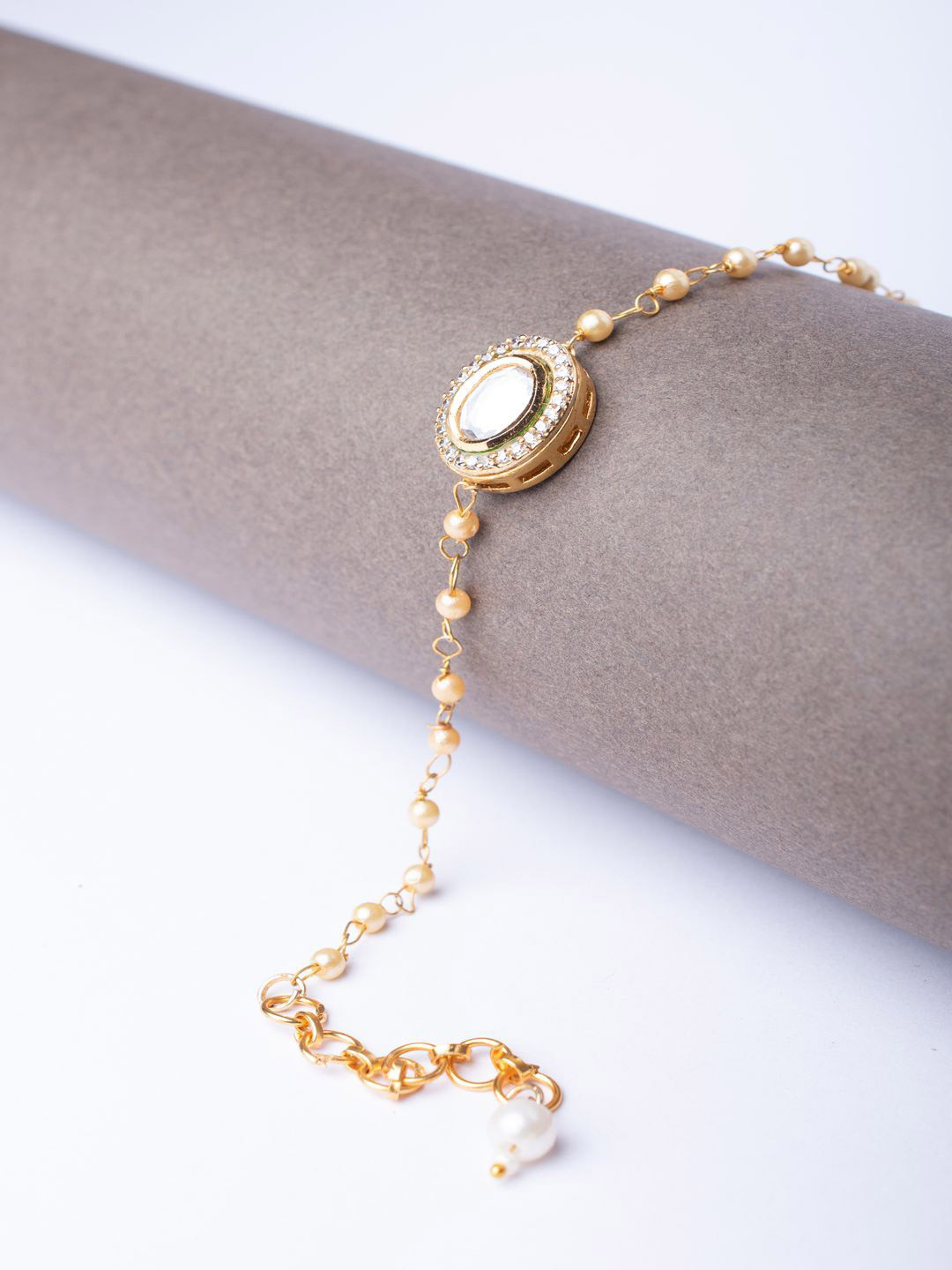 

Vivinia by Vidhi Women Kundan Gold-Plated Wraparound Bracelet
