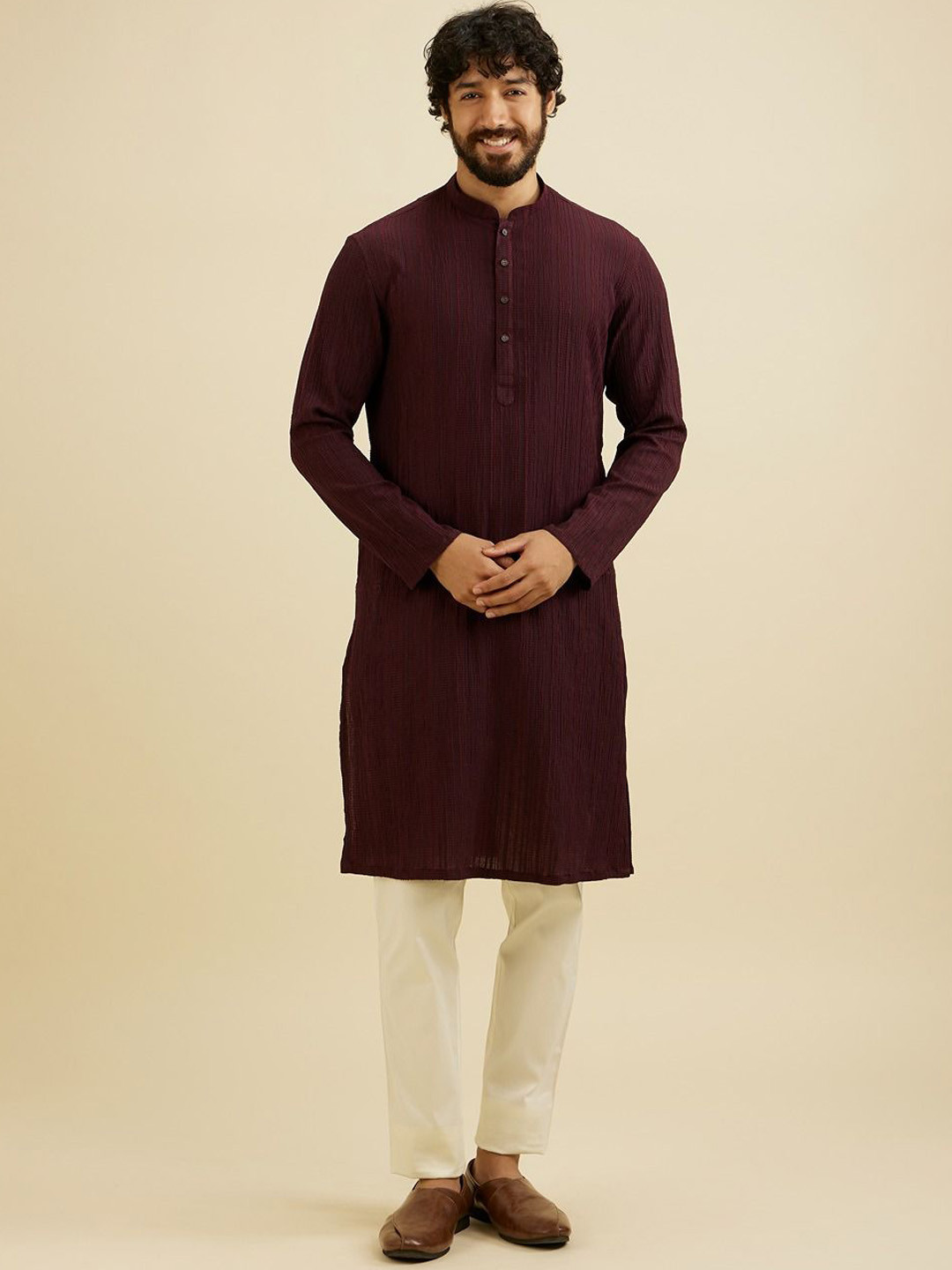 

Manyavar Men Kurta, Purple