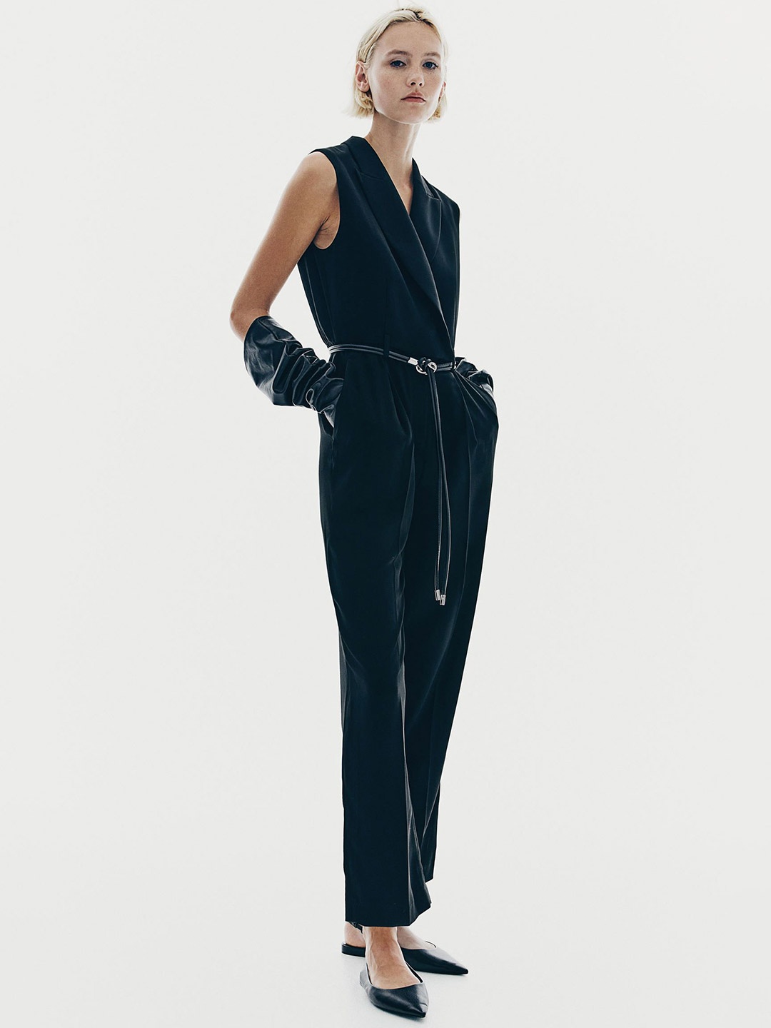 

H&M Sleeveless Blazer Jumpsuit, Black