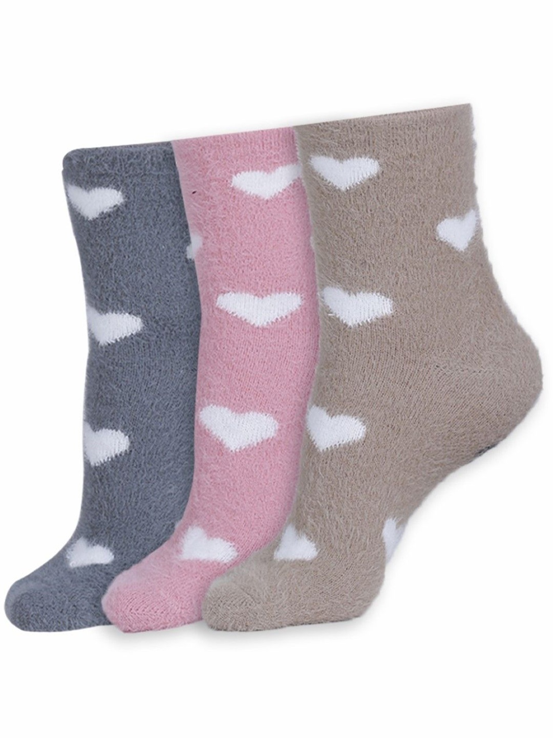 

Dollar Women Pack Of 3 Patterned Ankle Length Socks, Pink