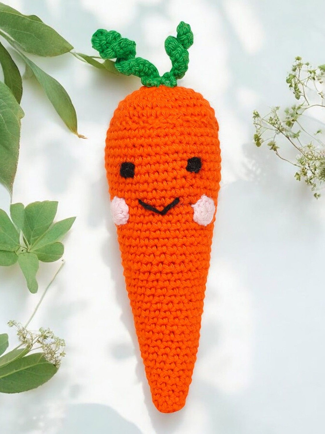 

LITTLE GINNIE Kids Crochet Carrot Soft Toys, Orange