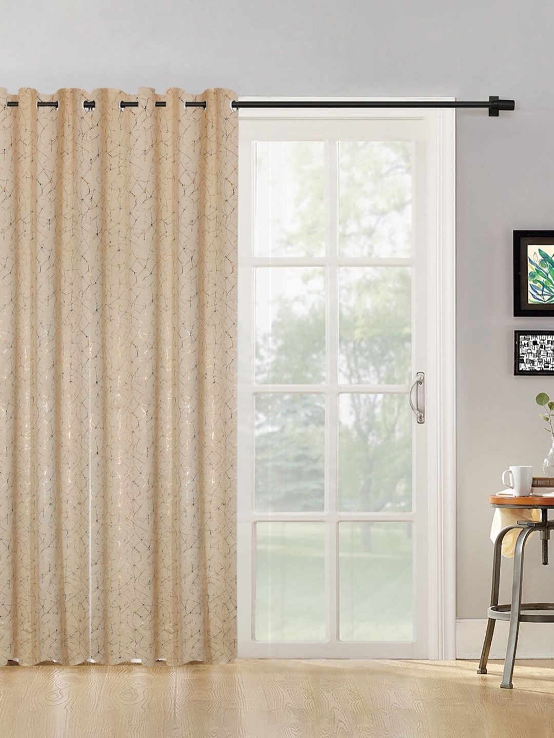 

SOKNACK Beige Geometric Door Curtain