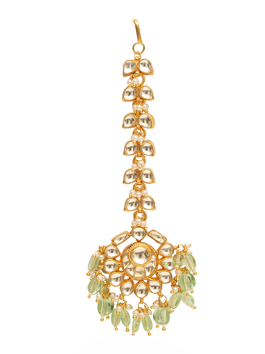 

Vivinia by Vidhi Gold-Plated Kundan Studded Maang Tikka Head Jewellery