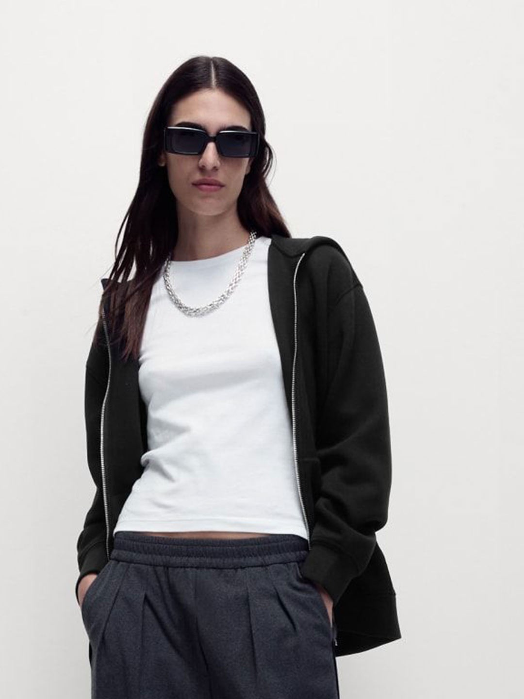 

Marks & Spencer Women Colourblocked Sweatshirt, Black