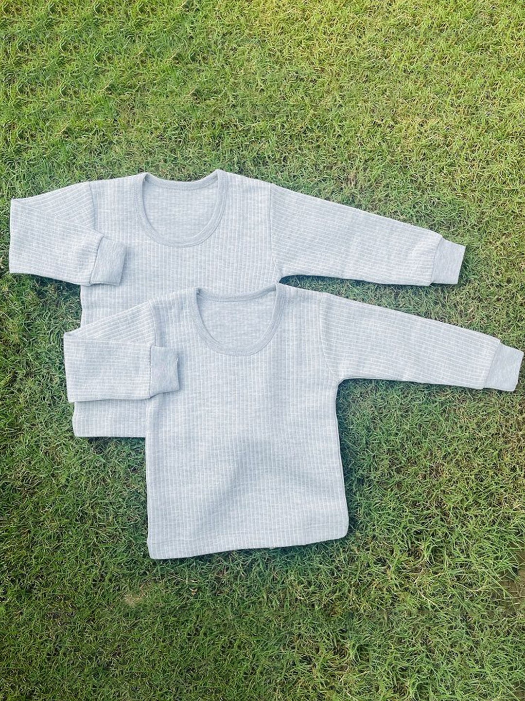 

BAESD Pack Of 2 Cotton Round Neck Thermal Tops, Grey