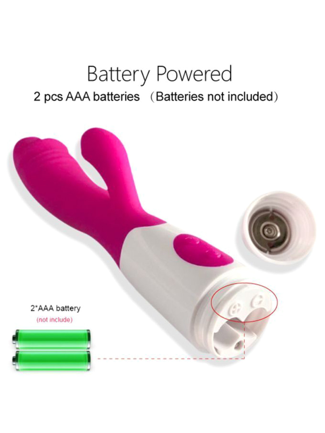 

Joystick Full Body Personal Wand Massager With 10 Vibration Patterns - Pink