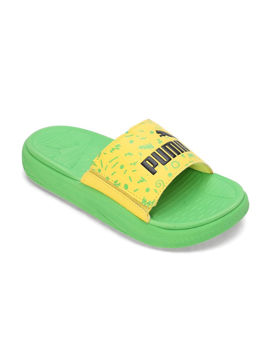 

Puma Kids Softride Sliders, Green