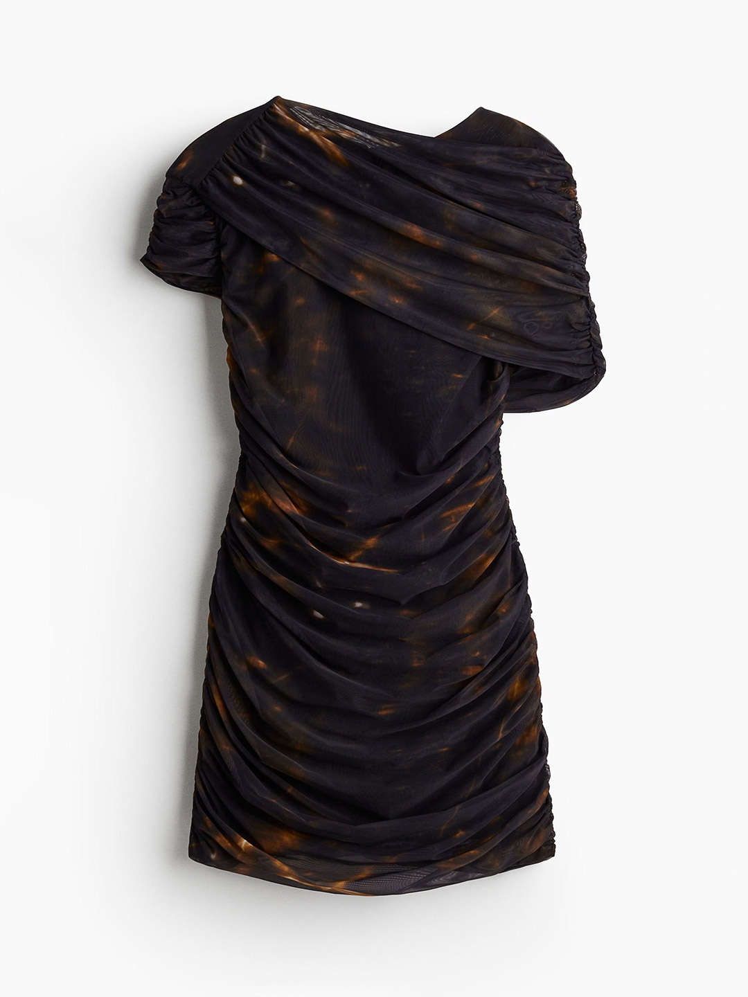

H&M Draped Mesh Dress, Black