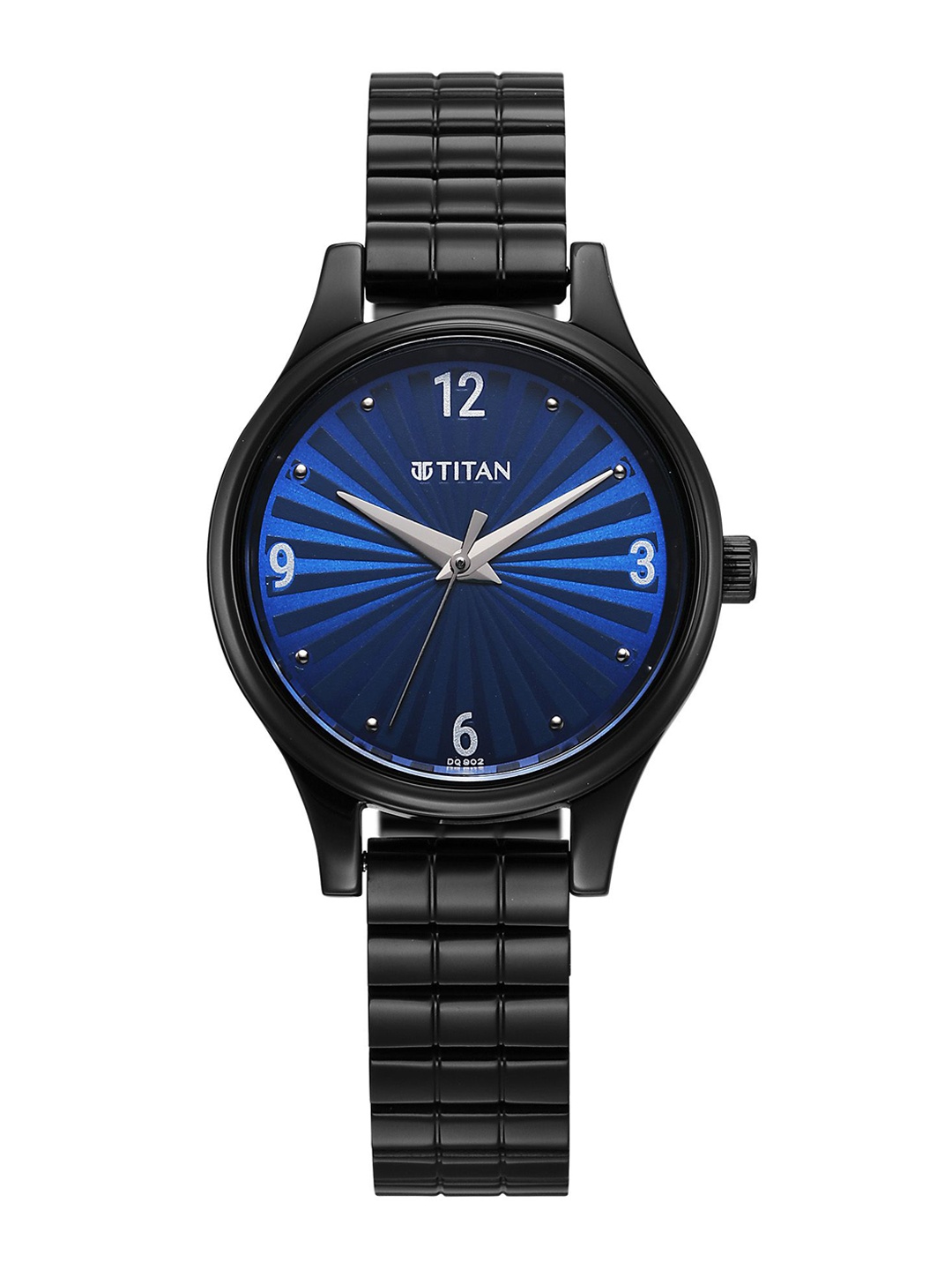 

Titan Women Brass Printed Dial & Stainless Steel Bracelet Style Straps Analogue Watch 2679NM02, Blue