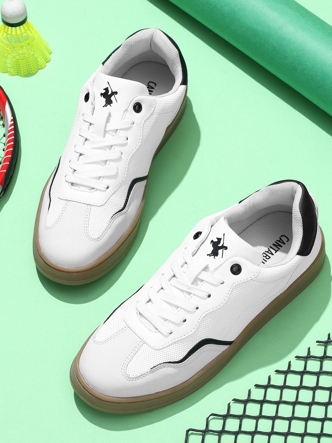 

Cantabil Men PU Sneakers, White