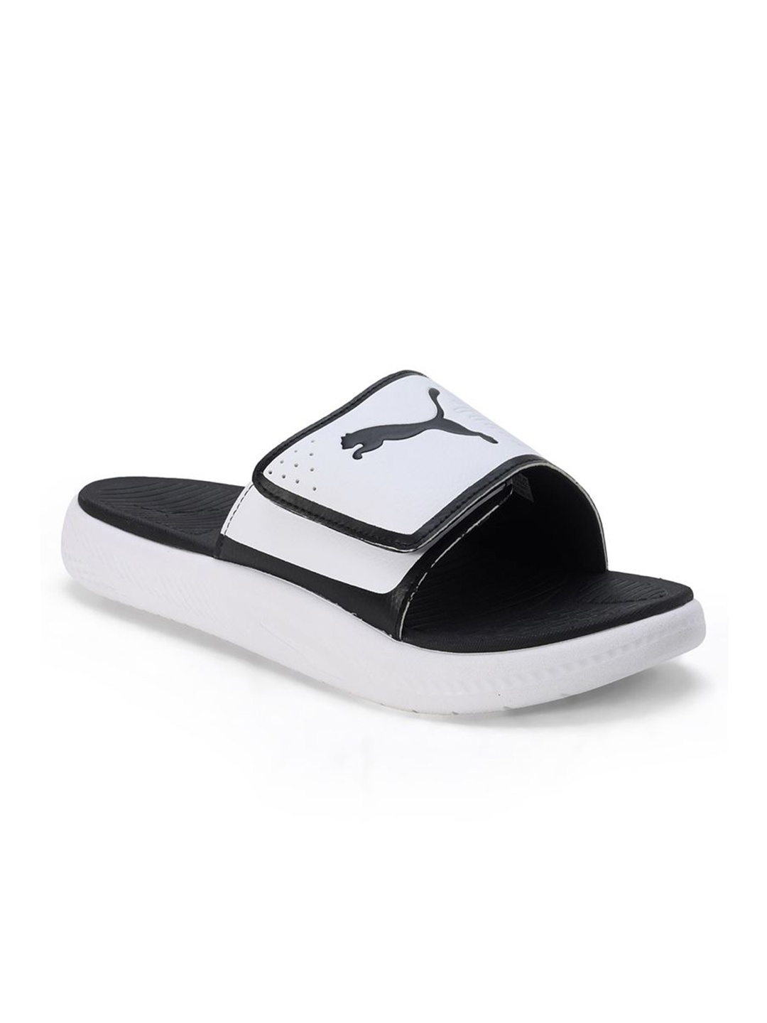 

Puma Softride Men Synthetic Printed Slides, White