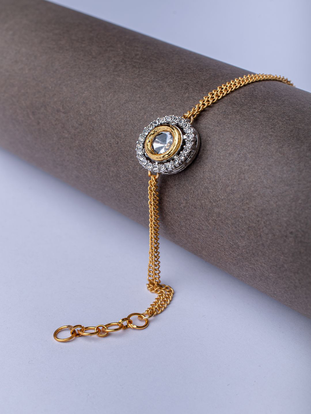 

Vivinia by Vidhi Women Kundan Gold-Plated Wraparound Bracelet