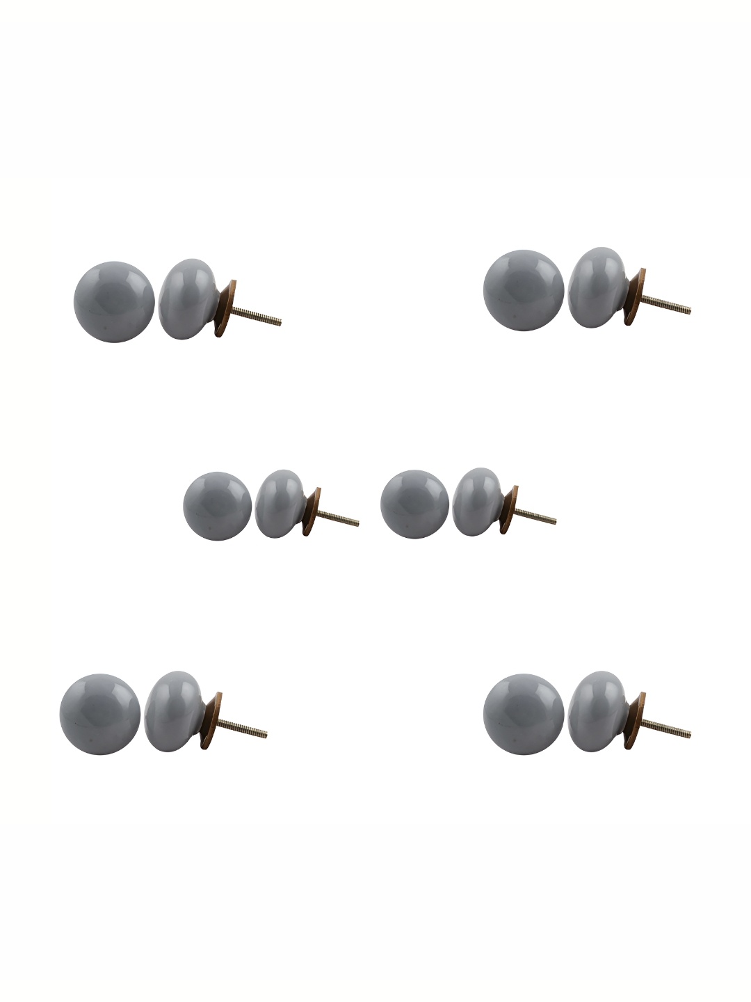 

Indianshelf 6Pcs Grey Ceramic Knobs