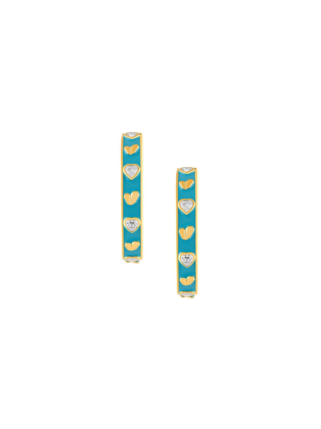 

Isharya Contemporary Hoop Earrings, Turquoise blue