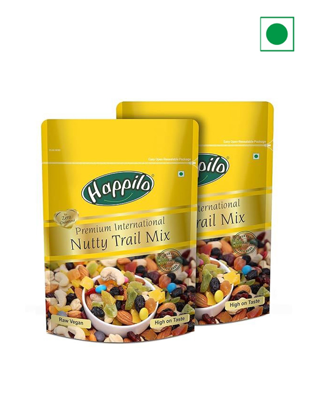 

Happilo Set Of 2 Nutritious Nutty Trail Mix -200g Each, Yellow