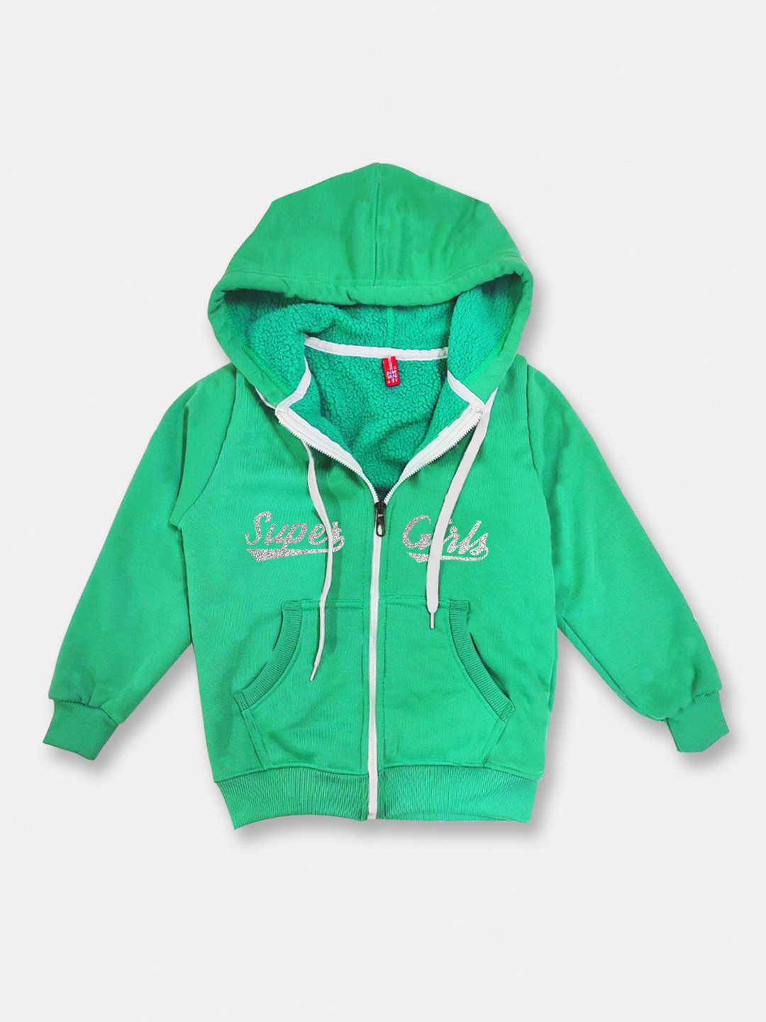 

Here&Now X Game Begins Girls Printed Hooded Sweatshirt, Sea green